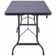 Стіл складний Форд RZK-180 180/90*75*74 пластик Rattan Black