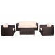 Комплект меблів Santo з ротангу Elit (SC-B9508) Brown MB1034 тканина A13815