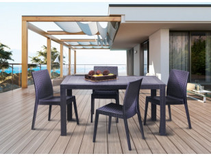Стол Urano 140*80 и 4 стула Selen антрацит