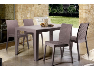 Стол Urano 140*80 и 4 стула Selen тауп