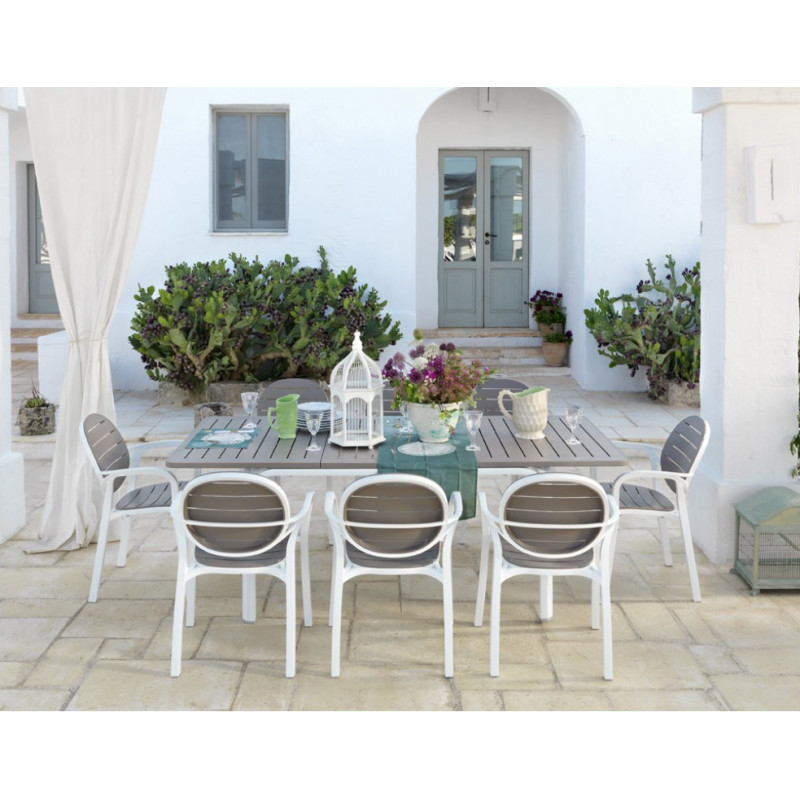 Стіл Alloro 140 Extensible Tortora Vern Bianco