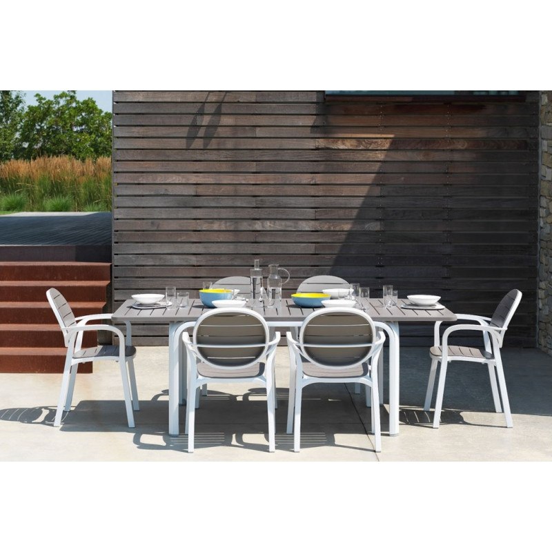 Стіл Alloro 140 Extensible Tortora Vern Bianco