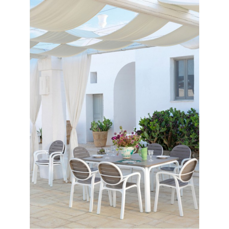 Стіл Alloro 140 Extensible Tortora Vern Bianco