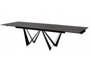 Стол обеденный раскладной Fjord Black Marble керамика 200-300 см