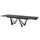 Стол обеденный раскладной Fjord Black Marble керамика 200-300 см