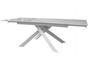 Стіл обідній розкладний Gracio Carrara White кераміка 160-240 см