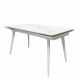 Стіл розкладний HUGO Хьюго WHITE MARBLE біла кераміка 140-200 см