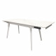 Стіл розкладний HUGO Хьюго WHITE MARBLE біла кераміка 140-200 см