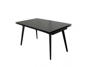 Стол раскладной HUGO Хьюго LOFTY BLACK MARBLE черная керамика 140-200 см