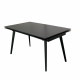 Стол раскладной HUGO Хьюго LOFTY BLACK MARBLE черная керамика 140-200 см