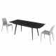 Стол раскладной HUGO Хьюго LOFTY BLACK MARBLE черная керамика 140-200 см