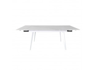 Стіл розкладний HUGO Хьюго WHITE MARBLE біла кераміка 140-200 см