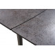 Стол LARGO IRON GREY (Ларго Айрон Грей) 120(+30+30)x80x76 см глазурованое серое стекло/серые ножки
