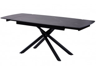 Стол обеденный PALERMO BLACK MARBLE керамика 140-200 см