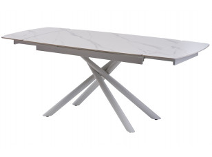 Стіл обідній PALERMO WHITE MARBLE кераміка 140-200 см