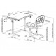 Комплект Cubby парта + стілець трансформери Olea Grey