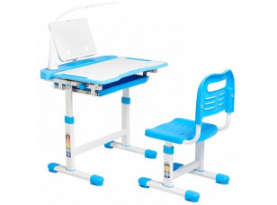 Комплект Cubby Vanda Blue парта + стілець трансформери + лампа та підставка для книг