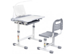 Комплект Cubby Vanda Grey парта + стілець трансформери + лампа та підставка для книг