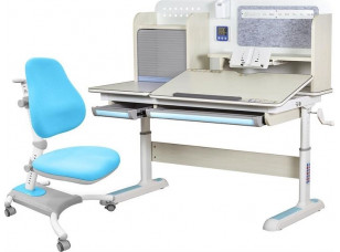 Комплект парта + крісло Mealux Winnipeg BL MС + Omega KBL (BD-630 MG+BL+Y- 220 KBL)