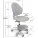 Комплект Ergokids стол TH-320 Grey + кресло Evo-kids Mio-G (TH-320 W/G + Y-407 G)