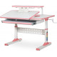 Комплект Ergokids стіл TH-320 Pink + крісло Evo-kids Mio-KP Білий / Рожевий (TH-320 W/PN + Y-407 KP)