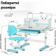 Комплект меблів Evo-Kids BD-29 Panda XL Стіл + стілець + полиця Blue (BD-29 BL)