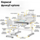 Комплект меблів Evo-Kids BD-29 Panda XL Стіл + стілець + полиця Grey (BD-29 G)