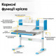 Дитячий стіл ErgoKids TH-330 Blue Білий/Блакитний