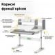 Дитячий стіл Ergokids TH-330 Grey Білий/Сірий
