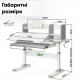 Дитячий стіл Ergokids TH-330 Grey Білий/Сірий