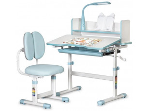 Комплект стіл + стілець + лампа Evo-kids BD-24 Blue (BD-24 BL) Блакитний