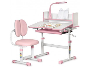 Комплект стіл + стілець + лампа Evo-kids BD-24 Pink (BD-24 PN) Рожевий