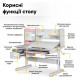 Комплект парта Evo-kids Florida Multicolor PN + крісло Mealux Match KP (Evo-52 WG+PN+Y-528 KP)