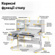 Комплект парта Evo-kids Florida Multicolor G + крісло Mealux Match G (Evo-52 WG + G +Y-528 G)