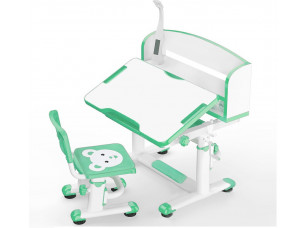 Комплект Evo-kids BD-10 Z з лампою стільниця біла, колір пластику зелений