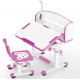Комплект Evo-kids BD-10 PN з лампою стільниця біла, колір пластику рожевий