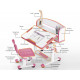Комплект Evo-kids BD-10 PN з лампою стільниця біла, колір пластику рожевий