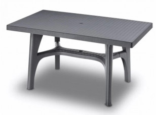 Стол INTRECCIATO 140x80 антрацит