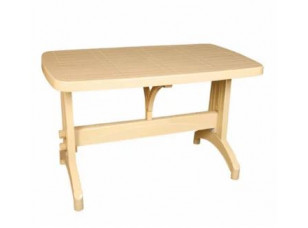 Стол пластиковый для сада Oval 70*120 см тик