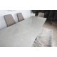 Стіл обідній FLEETWOOD NEW (160/240*90*75cmH) кераміка світло-сірий глянець