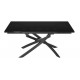 Стол обеденный LINCOLN (160/240*90*75cmH стекло) дымка глянец black