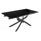 Стол обеденный LINCOLN (160/240*90*75cmH стекло) дымка глянец black
