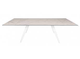 Стол обеденный MOSS (160(+40+40)*90*76 cm керамика ) белый 