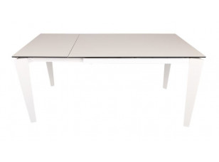 Стол обеденный ALTA (120(+50)*80*76 cm керамика ) белый матовый