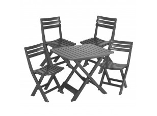 Комплект Садових меблів Camping set 4 антрацит