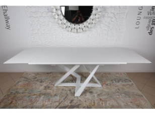 Стіл обідній FLEETWOOD NEW (160/240*90*75cmH) шпон білий