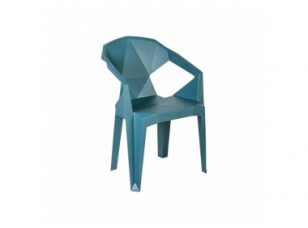 Стілець пластиковий синій MUZE TEALBLUE PLASTIC