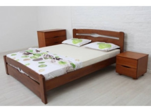 Ліжко Кароліна з підніжжям 160x200 см темний горіх