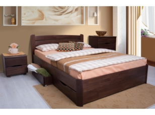 Кровать София с ящиками 160*200 см бук
