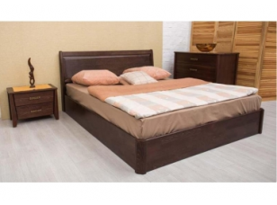 Кровать Сити  филенка с подъемным механизмом 160x200 см темный орех
